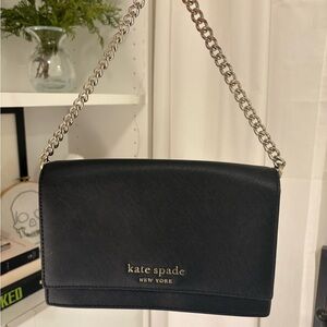 Kate Spade Black Crossbody Bag with Chain Strap